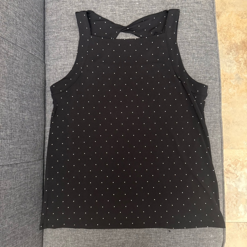 Banana Republic Black and White Polka Dot Tank Top